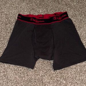 Champion Men's Black Boxer Briefs with Red Waistband